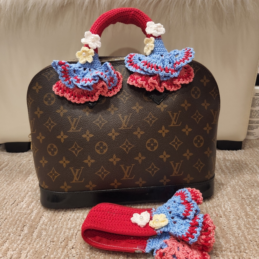 Handmade Crochet handbag handle cover